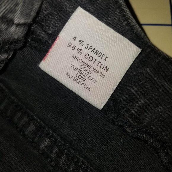 VTG 90s Outlaw Womens Black Capri Denim Stretch Jeans Size 7 - Picture 6 of 9